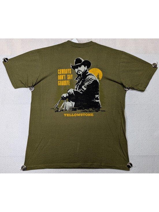 Yellowstone Other - Yellowstone - Dutton Ranch - Cowboys Dont Say Goodbye - Olive T-shirt - Size L